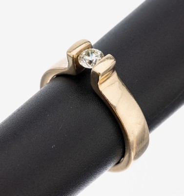 Image 26962043 - 14 kt Gold Brillant-Ring, GG 585/000, Spannring, Brillant ca. 0.35 ct ...