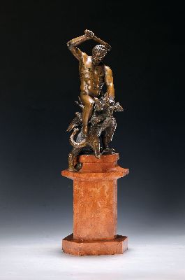 Image Herkules im Kampf mit Hydra, um 1900, Bronzeskulptur nach dem Orig. von Adrian de Vries ...