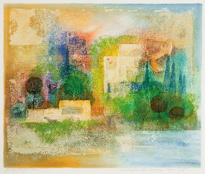 Image 26962059 - Ernst Peter Rade, geb. 193 Heidenau, Adriastimmung voller Licht, Acryl Tempera auf ...