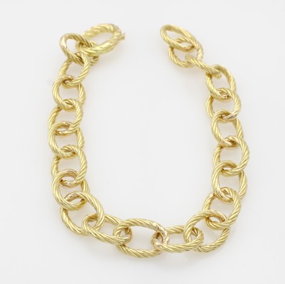 Image 26962413 - Rundankerarmband, GG 750/000, geriefte Glieder, integrierte Schließe, L. ca. 20 cm