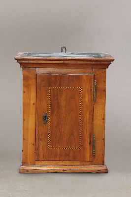 Image 26962565 - Wandschrank/Hängeschrank, Mitte 19.Jh., Kirschbaum massiv, eintürig, ...