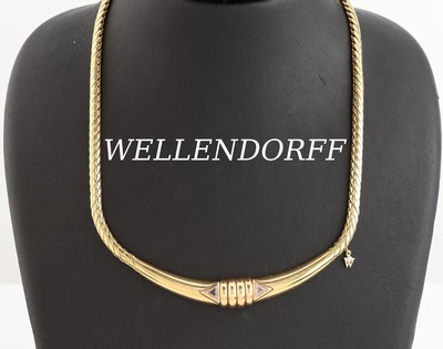 Image 18 kt Gold WELLENDORFF Diamant-Collier, GG 750/000, 2 Diamant-Triangeln zus. ca. 0.51 ...