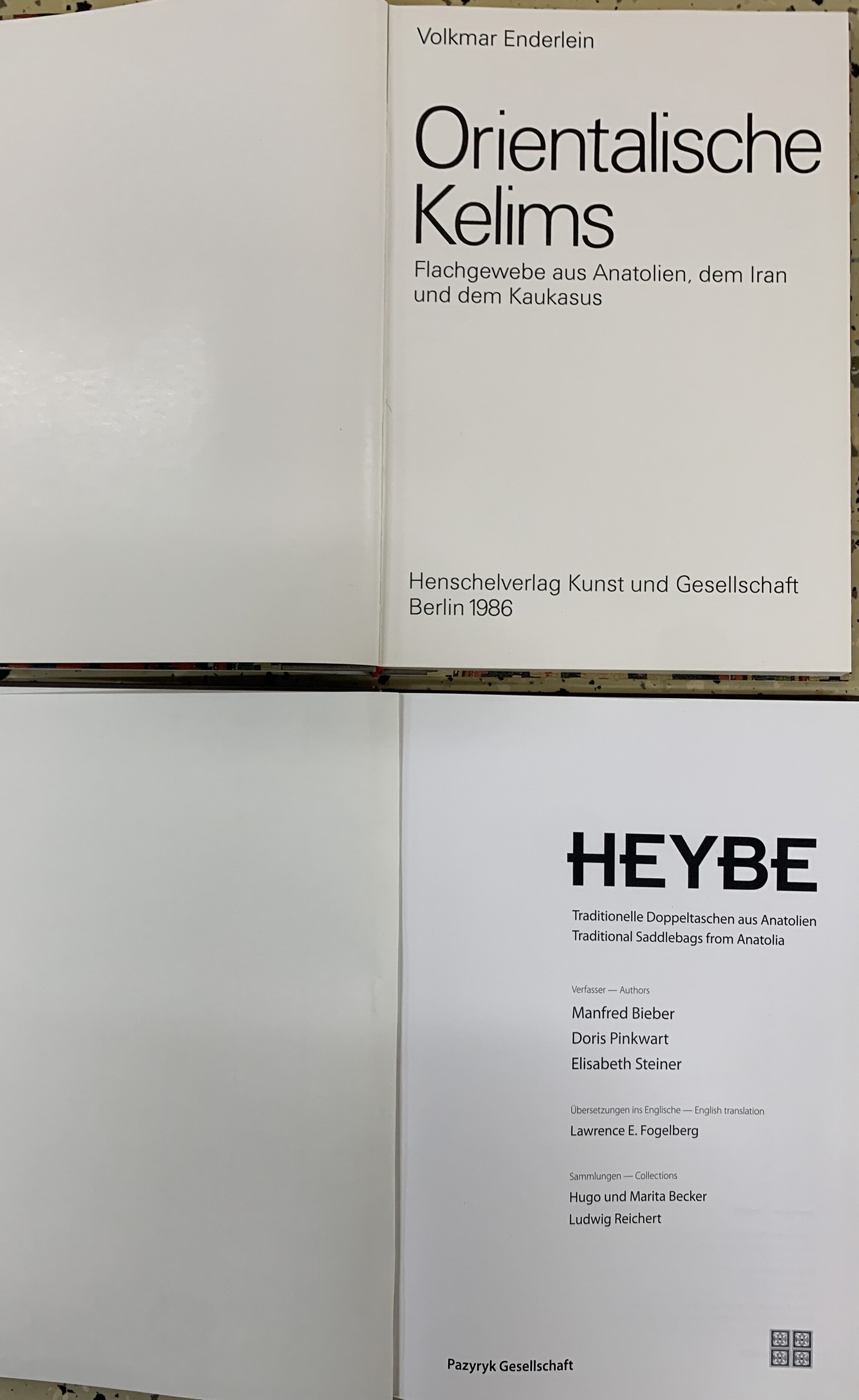 Detail c: Konvolut 7 Bücher Kelim Literatur. Kelims und Flachgewebe aus Persien und Türkei