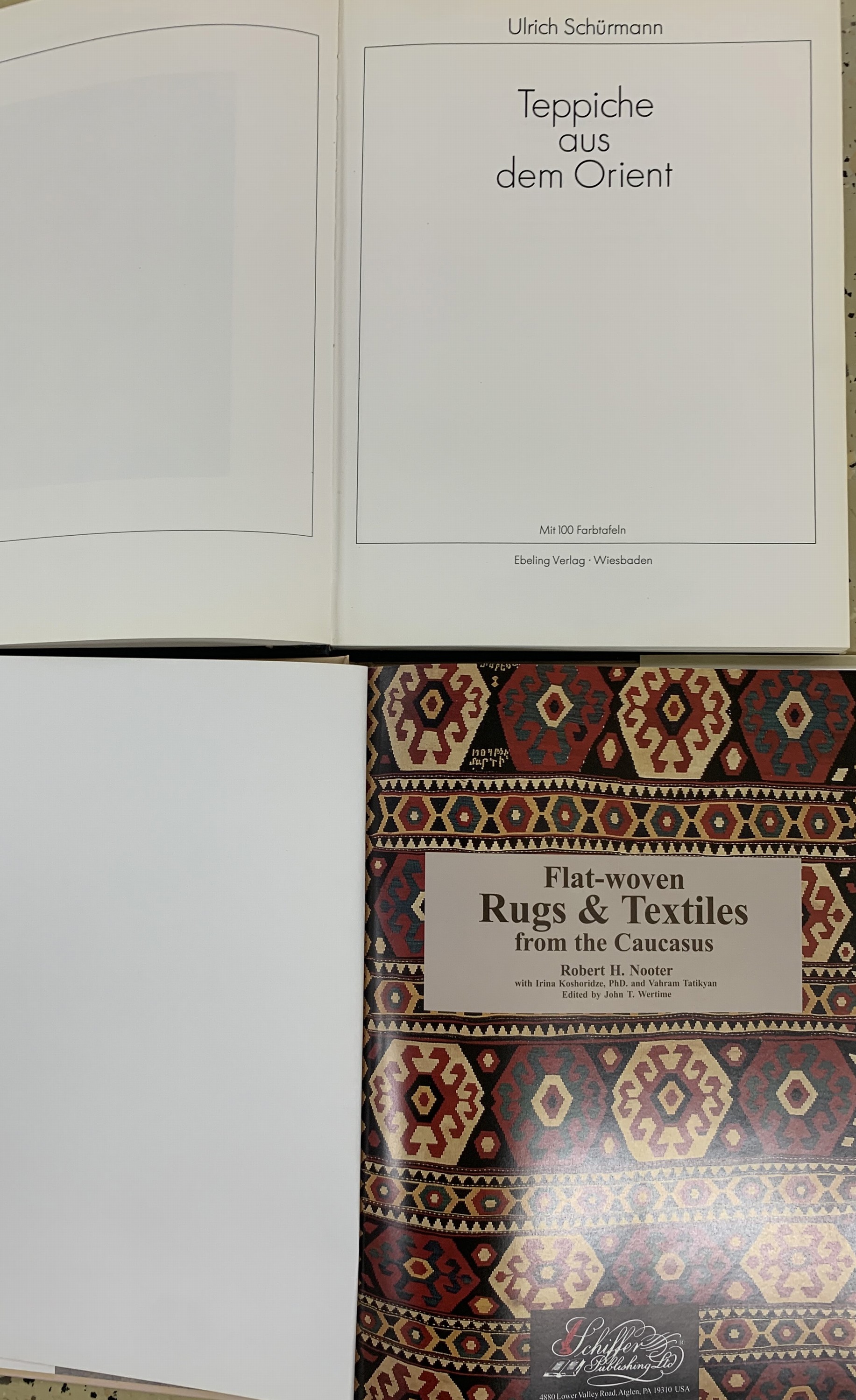 Detail b: 8 Bücher Teppich/Textilien Literatur Kaukasien, Türkei und Persien.