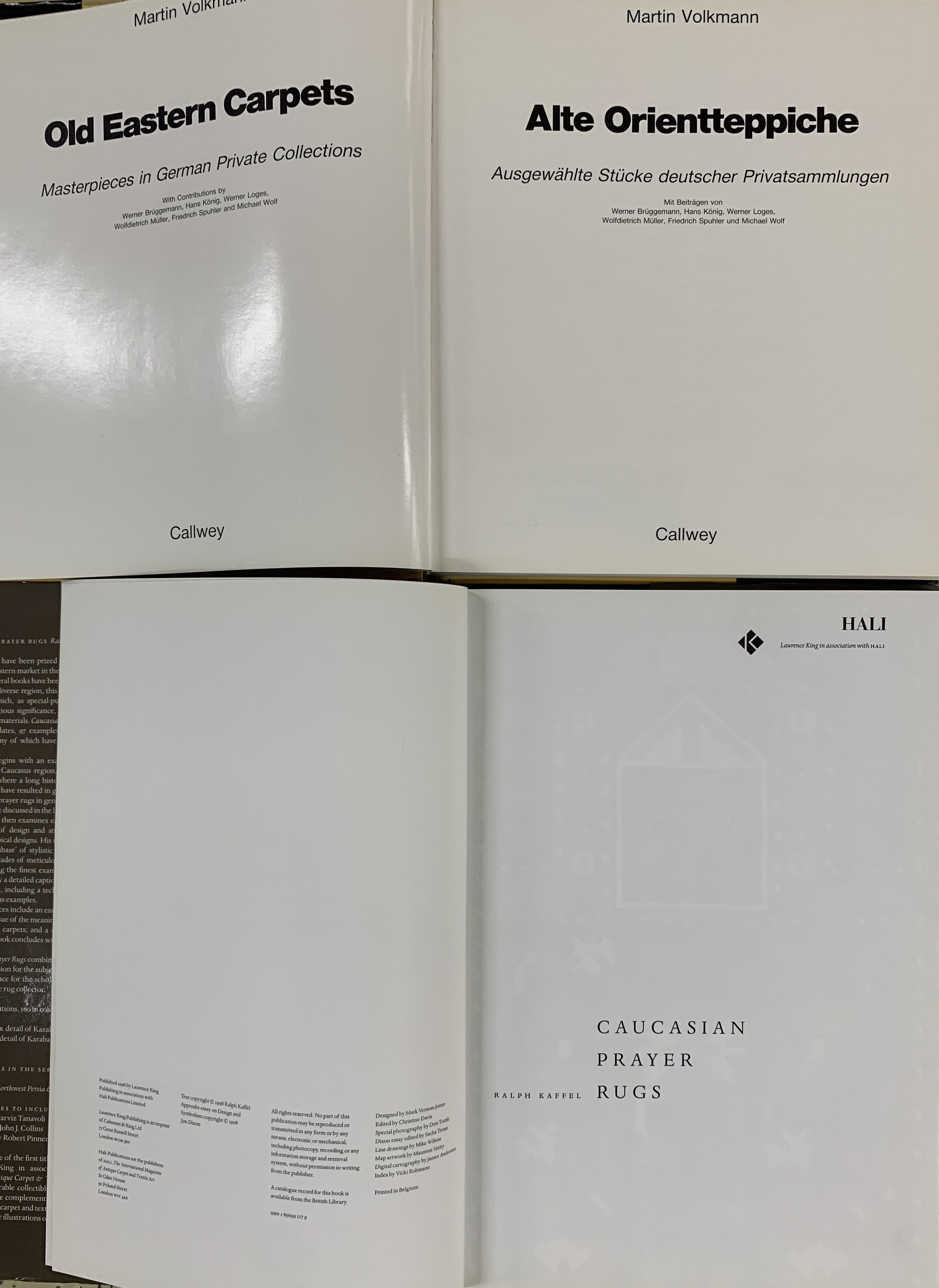 Detail c: 8 Bücher Teppich/Textilien Literatur Kaukasien, Türkei und Persien.