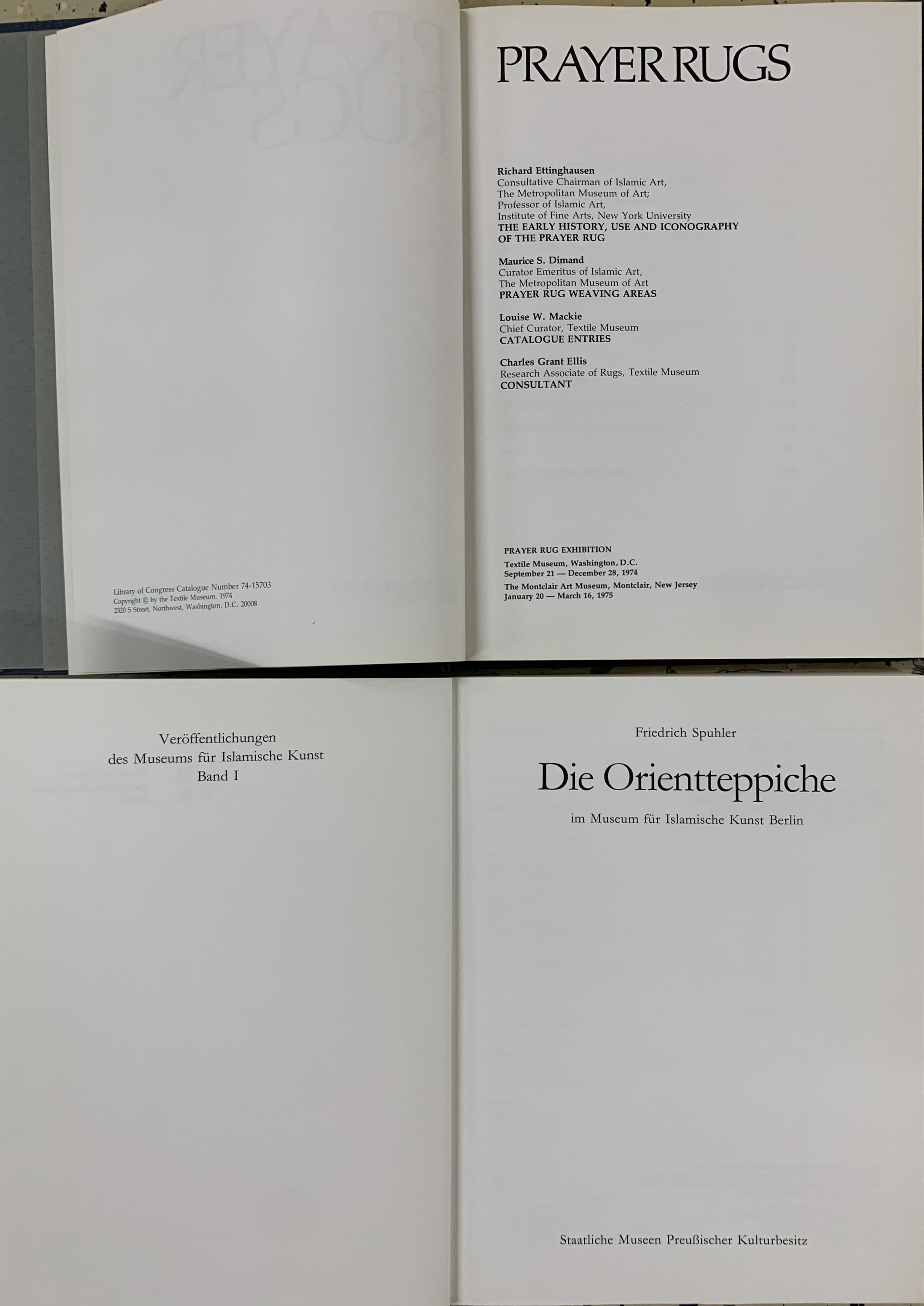 Detail e: 8 Bücher Teppich/Textilien Literatur Kaukasien, Türkei und Persien.