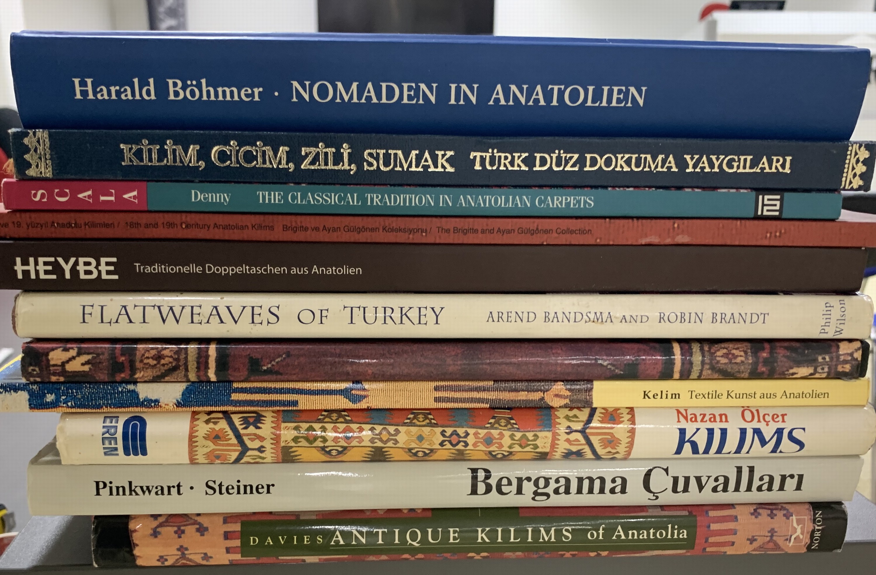 Detail a: Konvolut aus 11 Büchern Kelim/Flachgewebe Literatur aus Anatolien(Türkei).