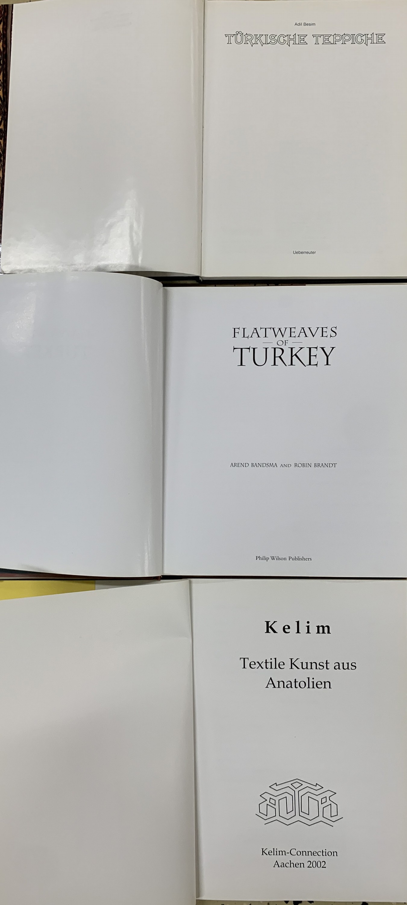Detail b: Konvolut aus 11 Büchern Kelim/Flachgewebe Literatur aus Anatolien(Türkei).