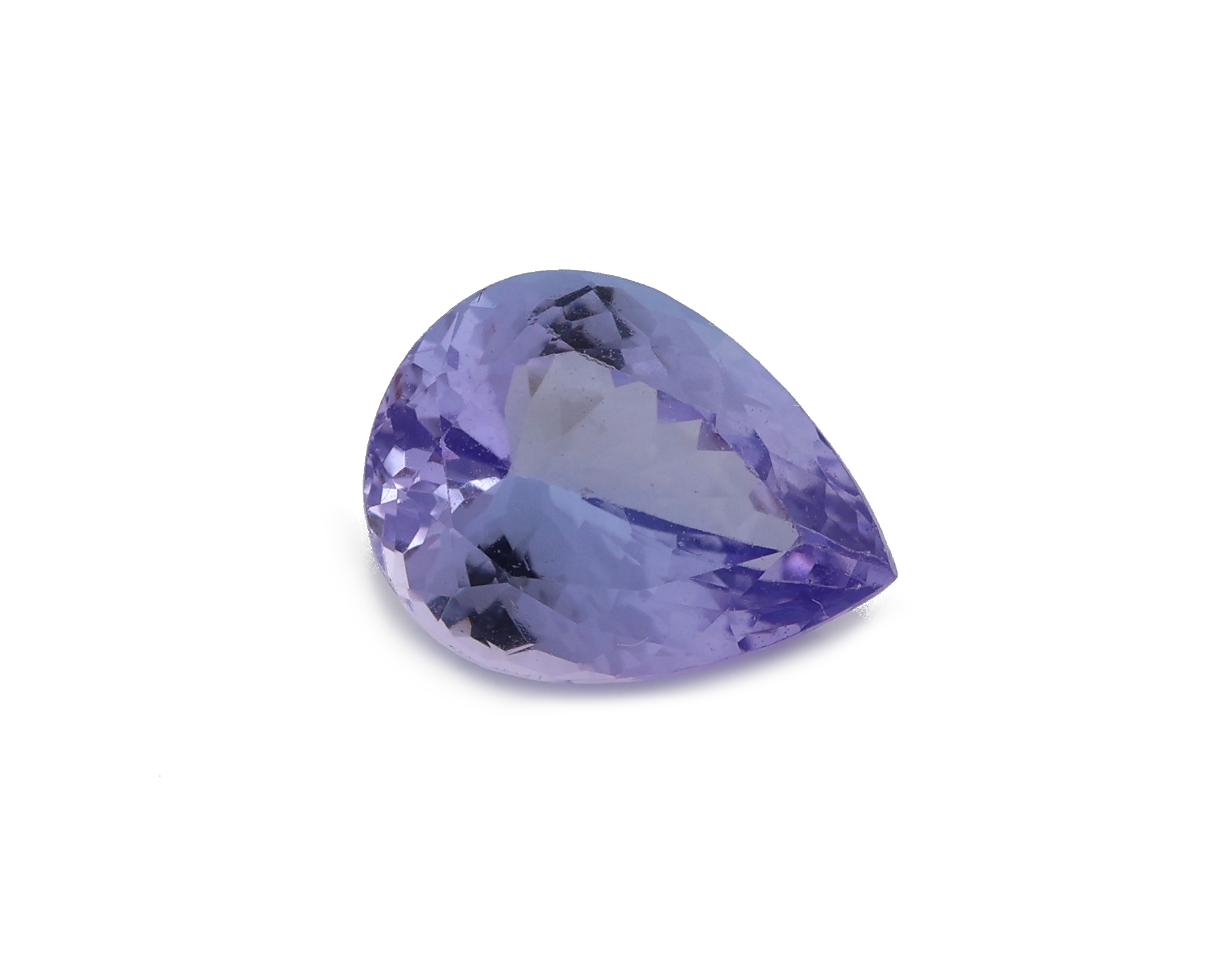 Loser facett. Tansanit ca. 1.76 ct, Tropfenform, ca. 9 x 6.7 mm