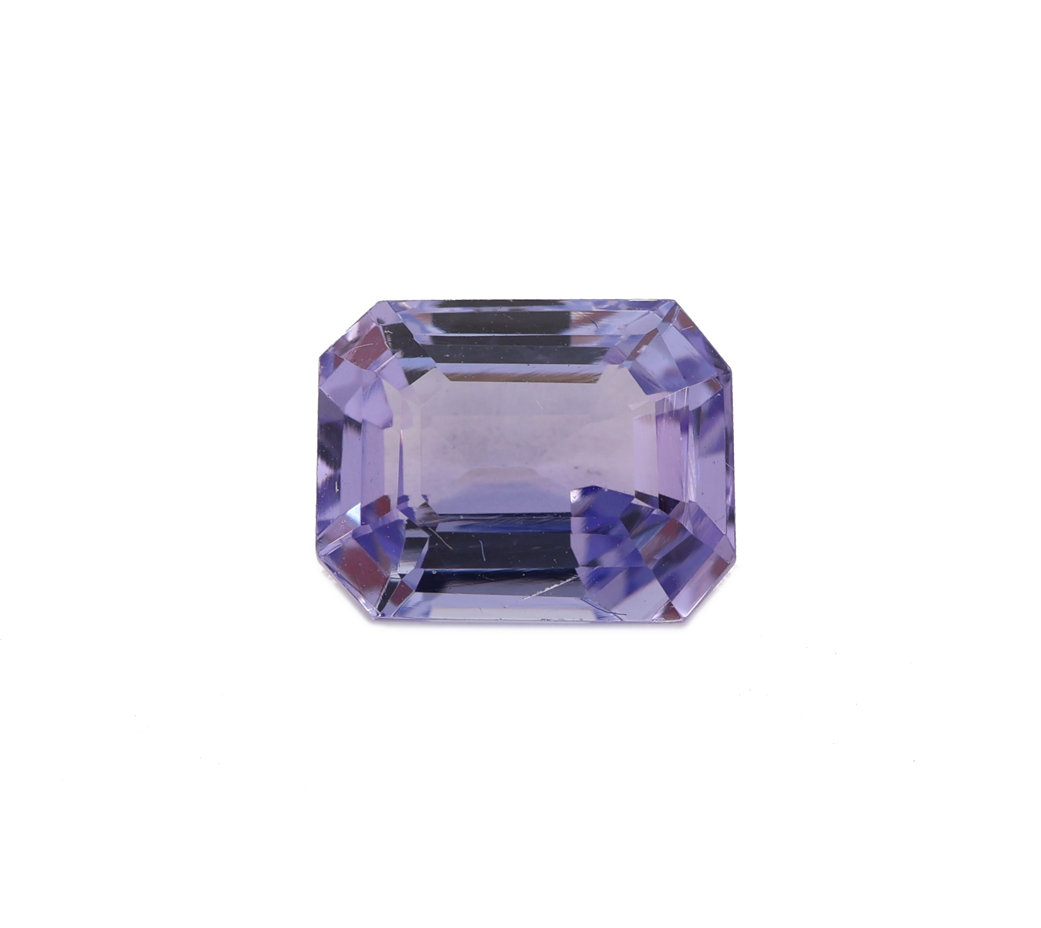 Loser facett. Tansanit ca. 2.00 ct, Baguetteschliff, ca. 7.80 x 6 mm