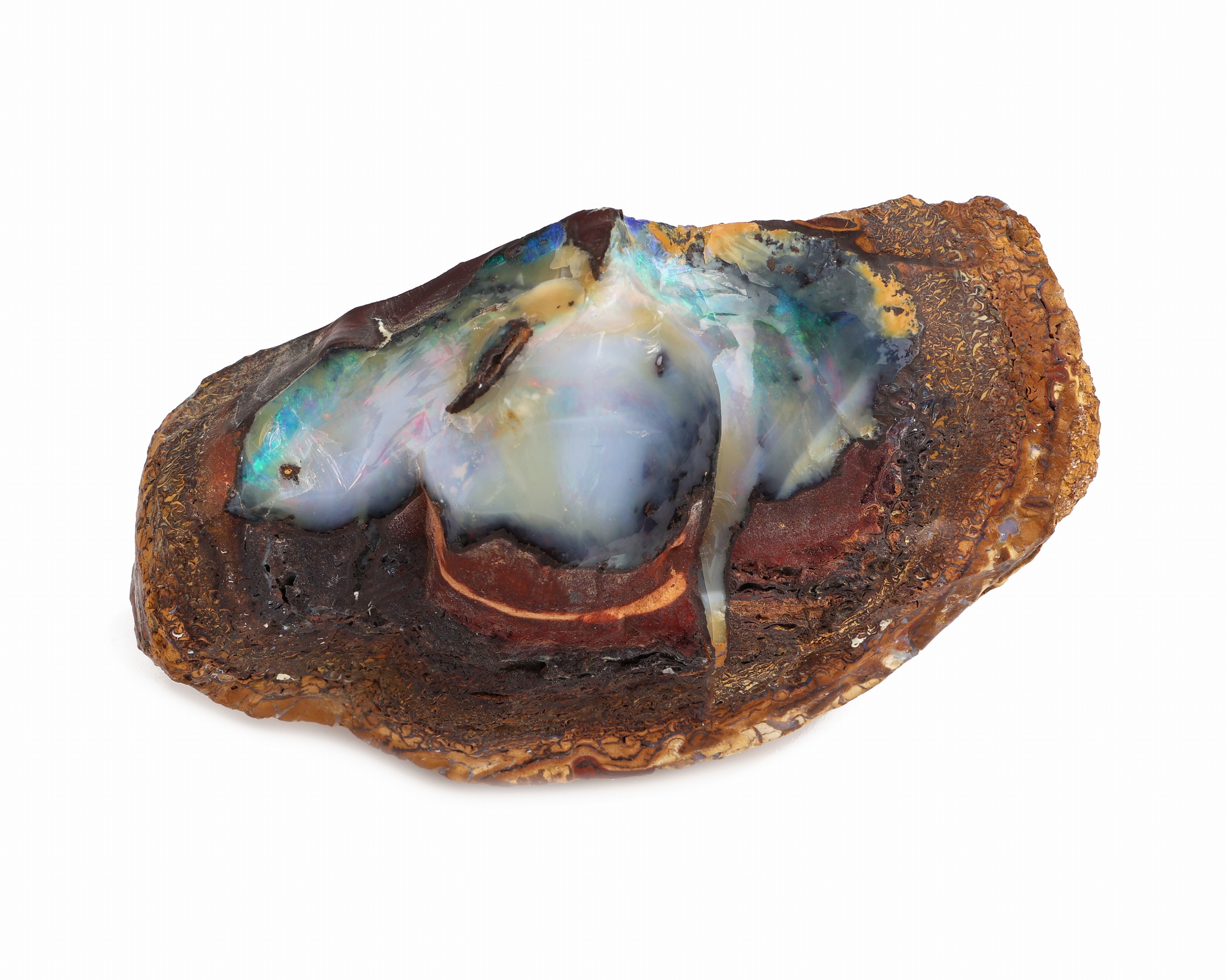 Detail c: Lot 3 lose Opale mit Muttergestein, ca. 640 g,ausgefallen, selten im Angebot