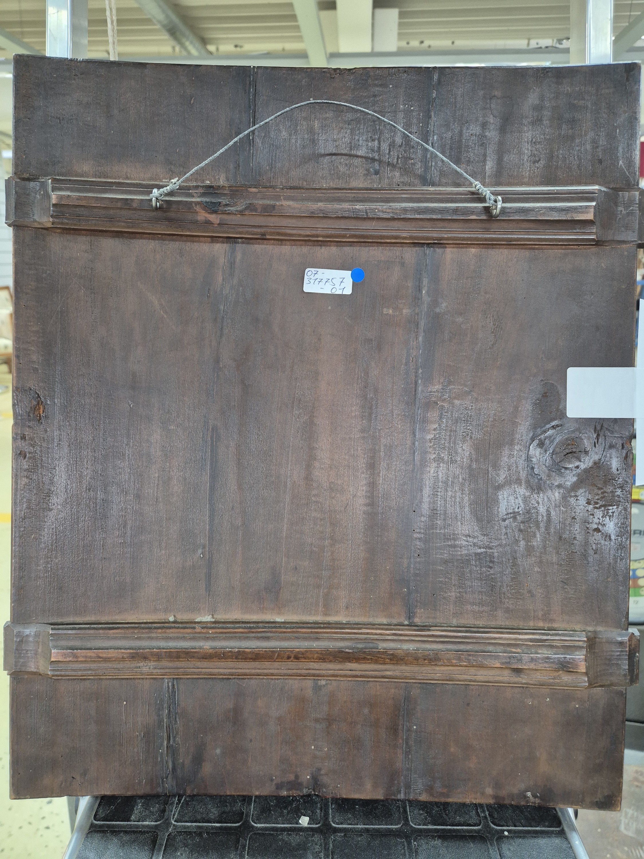 Detail g: Große Ikone Gottesmutter Schutzmantel (Pokrov), Russland, ausgehendes 19.Jh., Tempera auf Holz, reiche Goldstaffage, im Zentrum die Gottesmutter wie ...