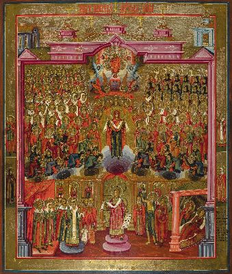 Image Große Ikone Gottesmutter Schutzmantel (Pokrov), Russland, ausgehendes 19.Jh., ...