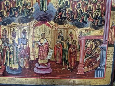26963013f - Große Ikone Gottesmutter Schutzmantel (Pokrov), Russland, ausgehendes 19.Jh., ...