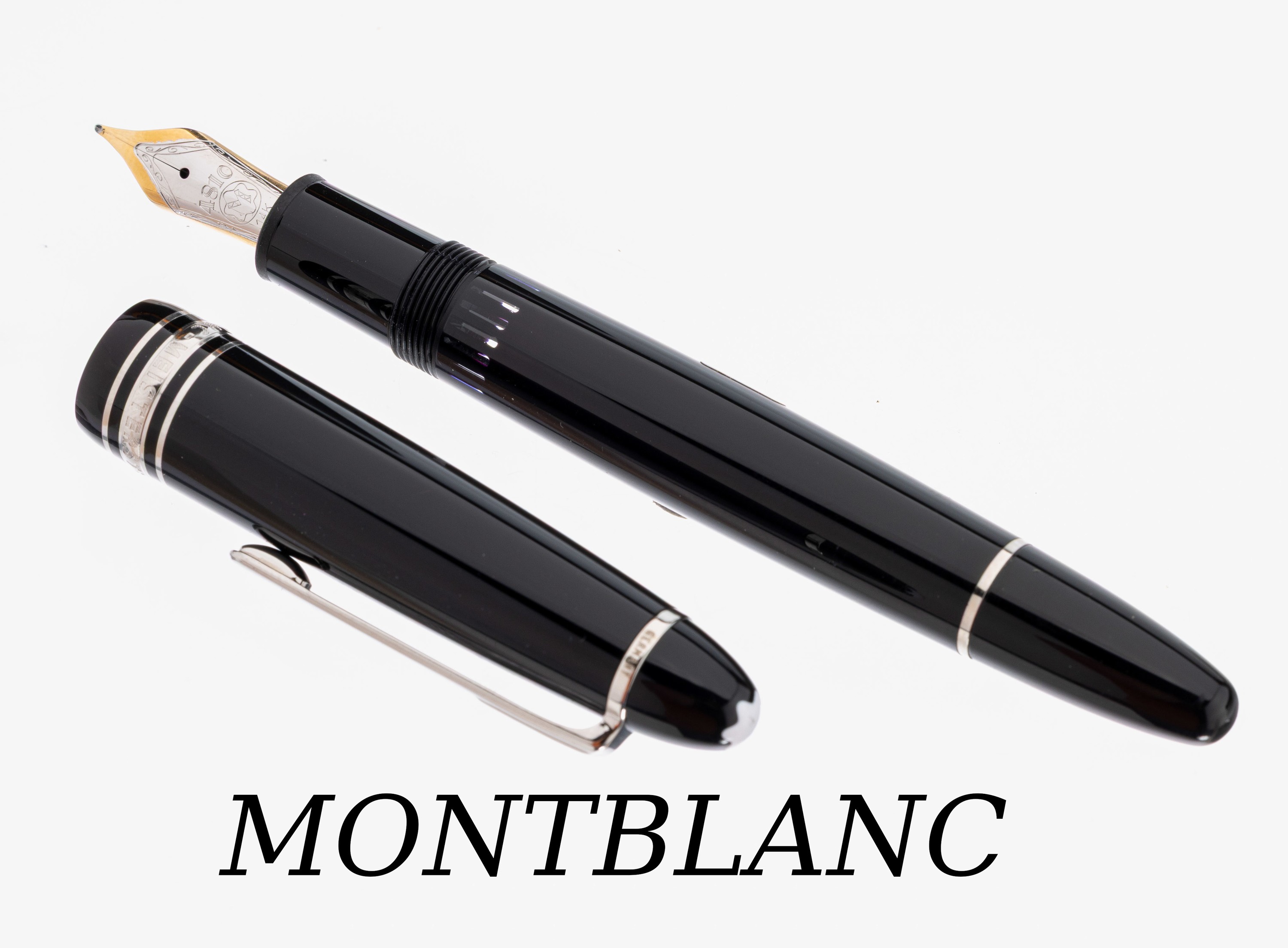 MONTBLANC Füller, Meisterstück Pix, Korpus schwarzer Edelharz, Feder, Stärke M, GG/WG 585/000, neuwertiger Zustand, mit orig. Etui, Umkarton und ...