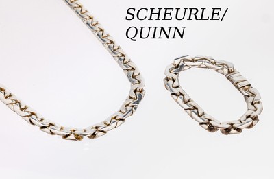 Image SCHEURLE/QUINN Schmuckset, 925er Silber, schwere massive Verarbeitung, best. aus: ...