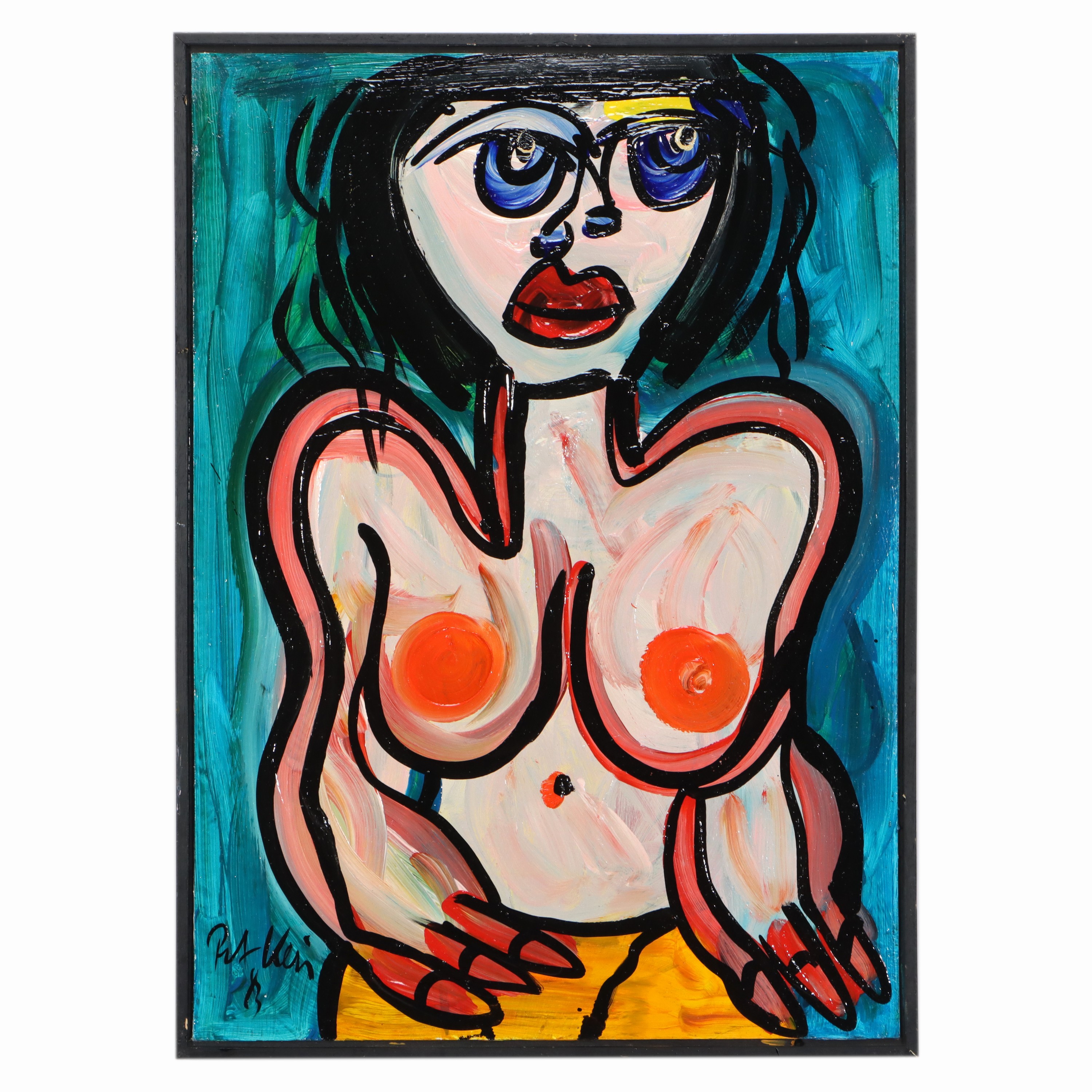 Image 26963541 - Peter Robert Keil, 1983, Berlin, Rückseite mit Titel: ´Arthur Brauner´, ca. 70x50 cm, ...
