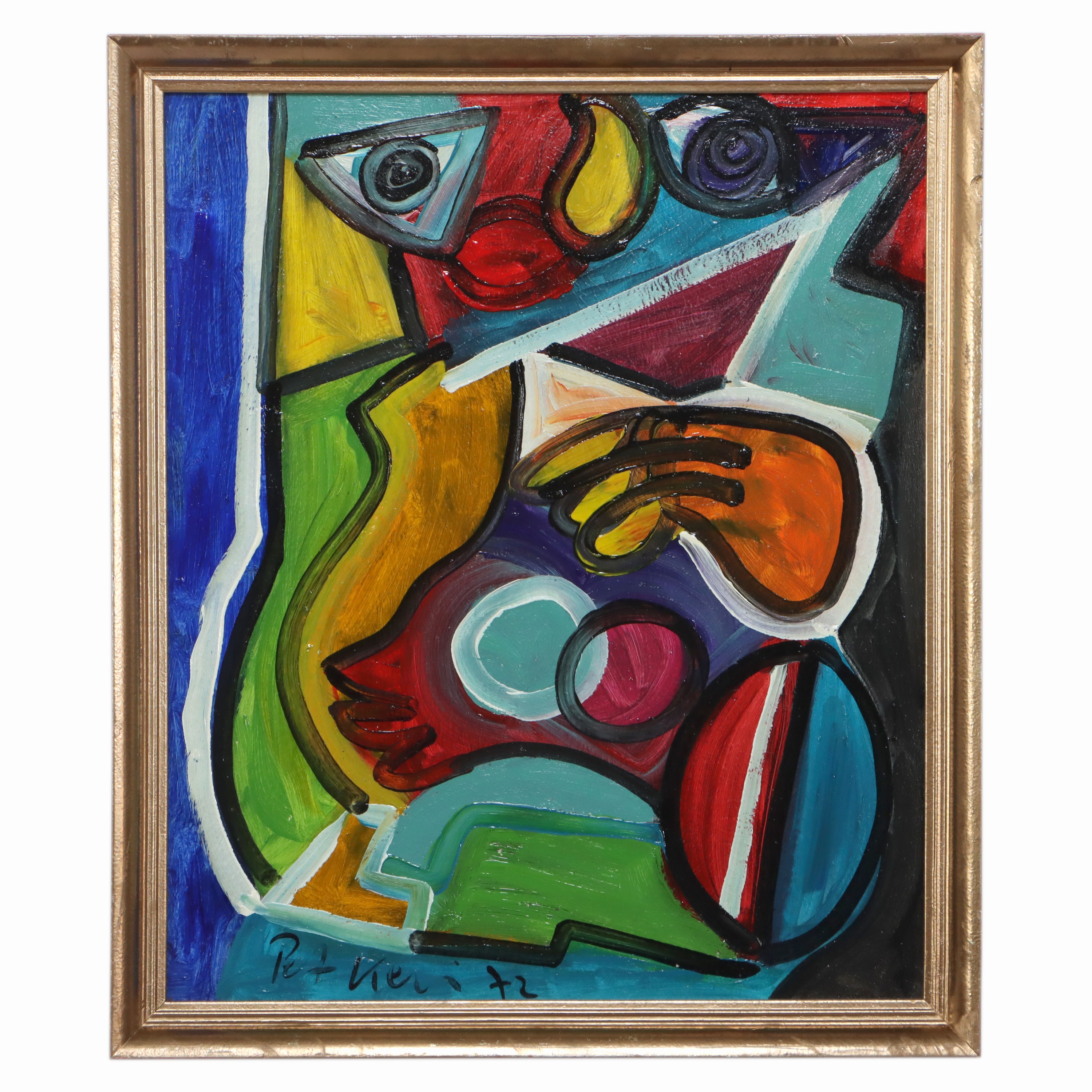 Image 26963559 - Peter Robert Keil, 1972, Berlin, Rückseite mit Titel: ´Frau im Sessel´, ca. 57x47 cm, ...