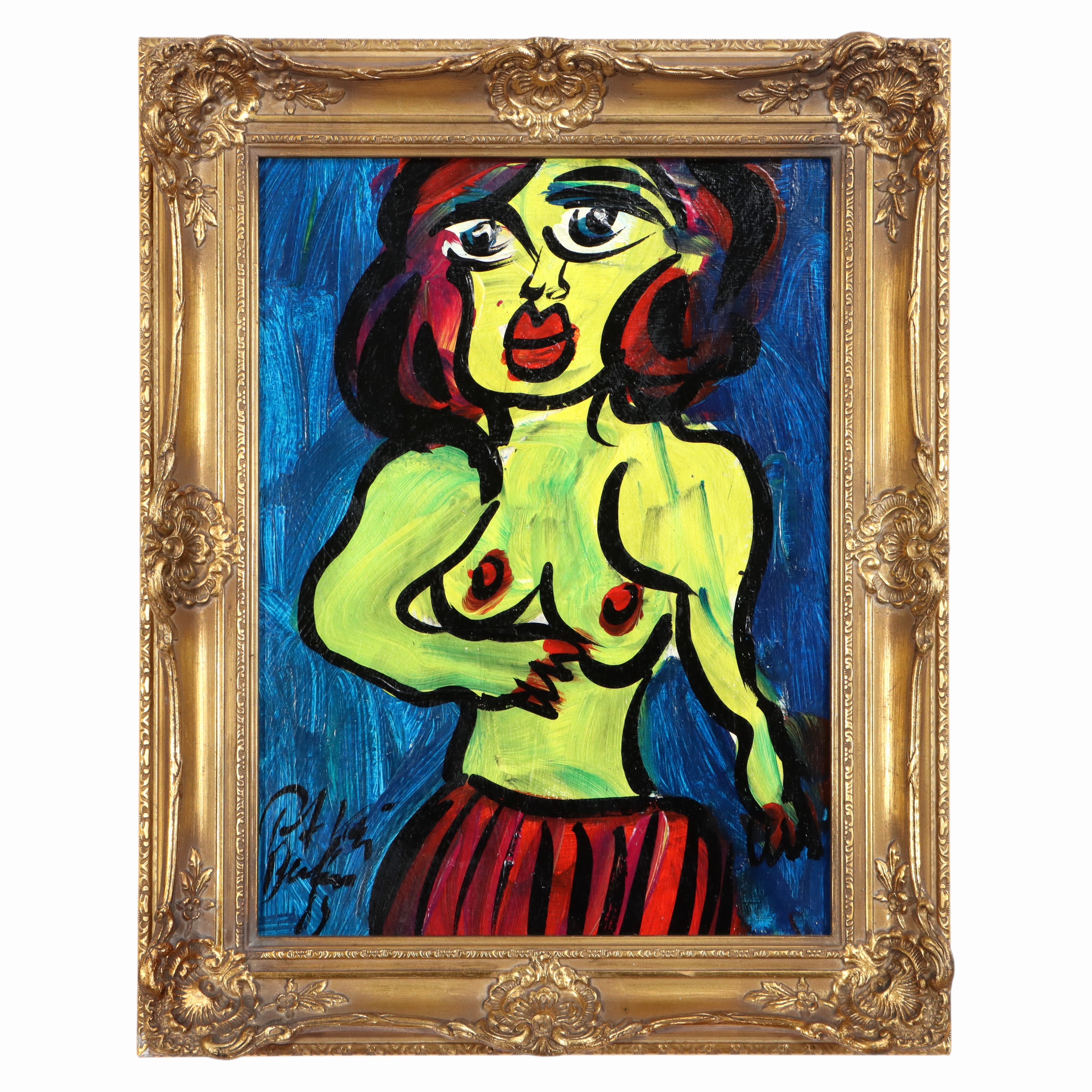 Image 26963594 - Peter Robert Keil, 1983, Berlin, Rückseite mit Titel: ´Modenschau im Hinterhof´, ca. ...