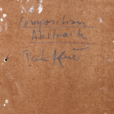 26963552a - Peter Robert Keil, 1983, Rückseite mit Titel: ´Composition Abstraite´, ca. 54x44 cm, ...