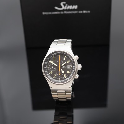 Image SINN Herrenchronograph Referenz 144 GMT, Automatik, Edelstahl Geh. beids. vergl., ...