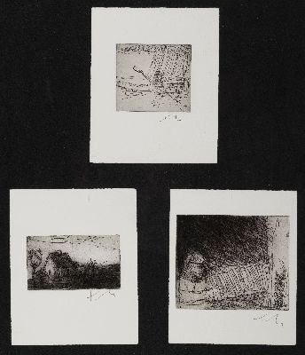 Image 26963675 - Klaus Fußmann, geb. 1938, drei kleine Radierungen, alle handsigniert, ca. 7x9.8cm, ...