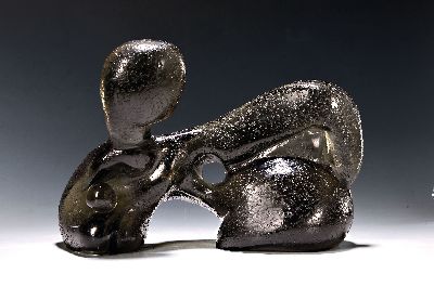Image 26963824 - Livio Seguso, geb. 1930, Glasskulptur, Rauchglas mit geätzter Oberfläche, ...