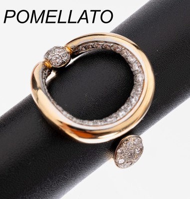 Image 26963892 - 18 kt Gold POMELLATO Brillant-Ring, GG 750/000, 61 Brillanten zus. ca. 1.0 ct ...
