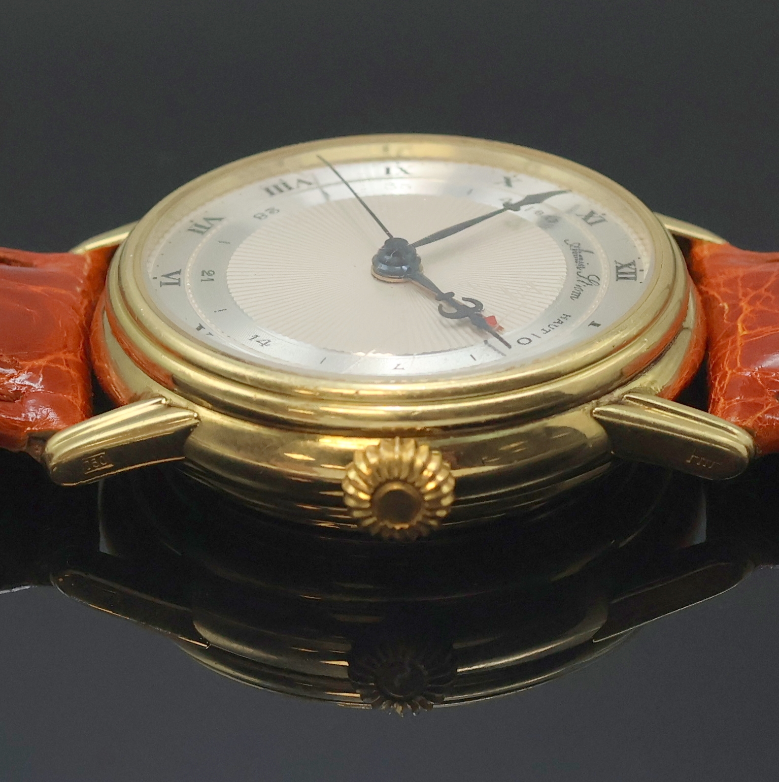 Detail b: ARMIN STROM extrem seltene Armbanduhr in GG 750/000, Automatik, Schweiz um 1990, hergestellt vom im Jahr 2024 verstorbenen gleichnamigen ...