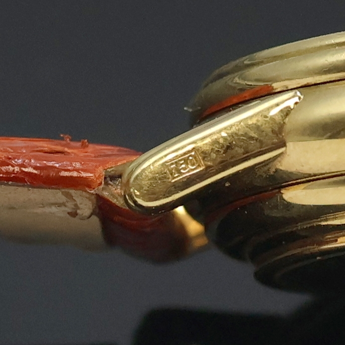 Detail e: ARMIN STROM extrem seltene Armbanduhr in GG 750/000, Automatik, Schweiz um 1990, hergestellt vom im Jahr 2024 verstorbenen gleichnamigen ...