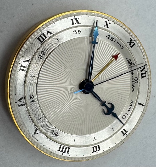 Detail h: ARMIN STROM extrem seltene Armbanduhr in GG 750/000, Automatik, Schweiz um 1990, hergestellt vom im Jahr 2024 verstorbenen gleichnamigen ...