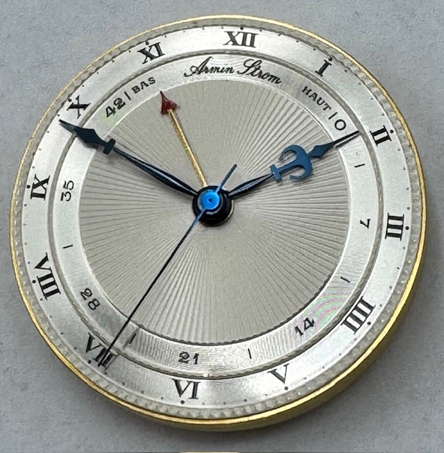 Detail j: ARMIN STROM extrem seltene Armbanduhr in GG 750/000, Automatik, Schweiz um 1990, hergestellt vom im Jahr 2024 verstorbenen gleichnamigen ...