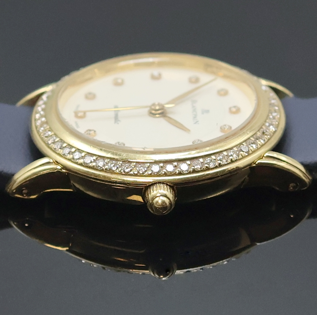 Detail b: BLANCPAIN Damenarmbanduhr Serie Villeret in GG 750/000, Automatik, Schweiz um 1995, Monocoque-Geh., aufw. m. Brillanten bes. Lünette aufgedr., ...