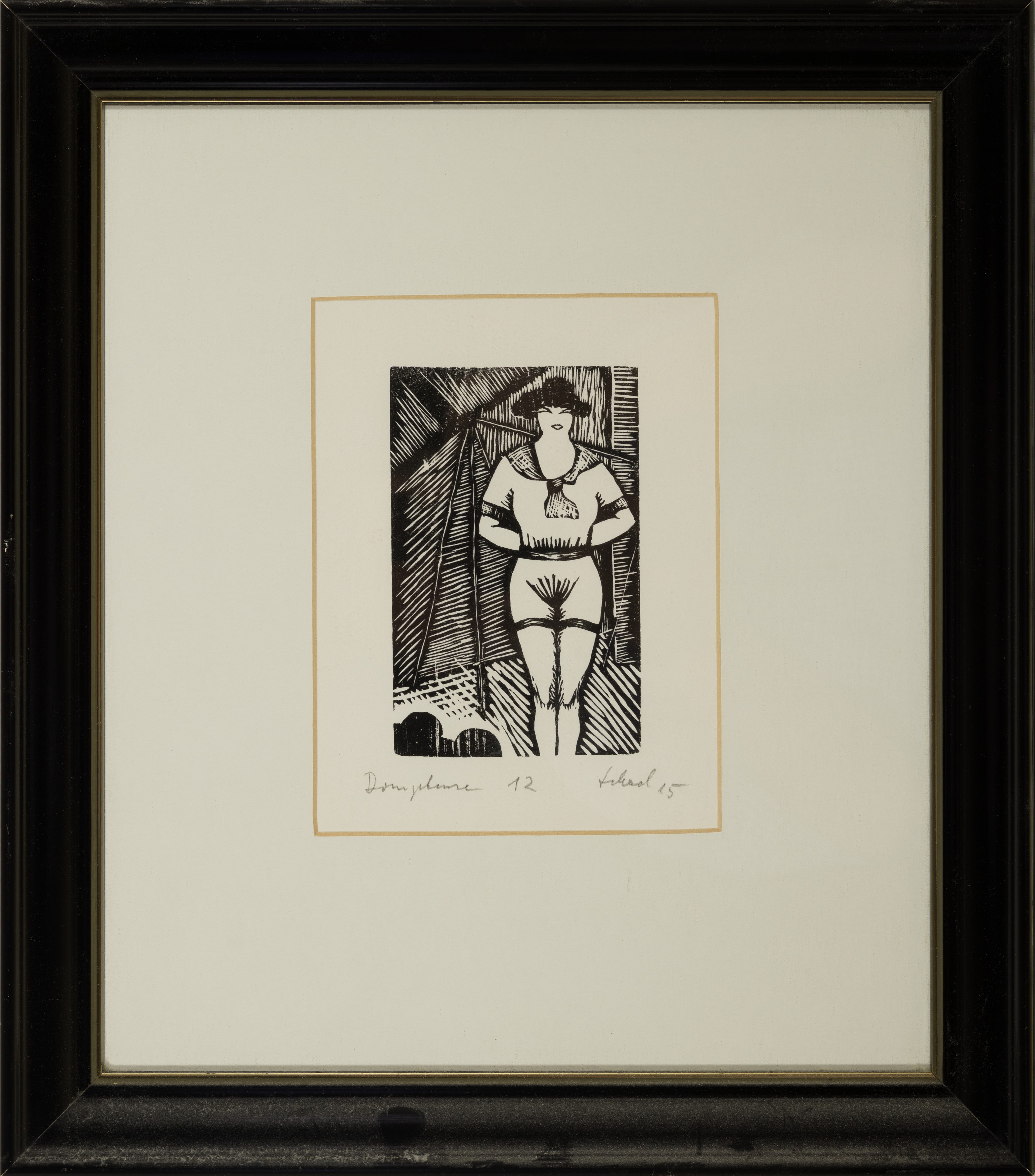 Detail b: Christian Schad, 1894 Miesbach-1982 Stuttgart,, 3 Holzschnitte: "Dompteuse" 1915 bez. 12, späterer Abzug; "Leere" 1917, Ed. ...