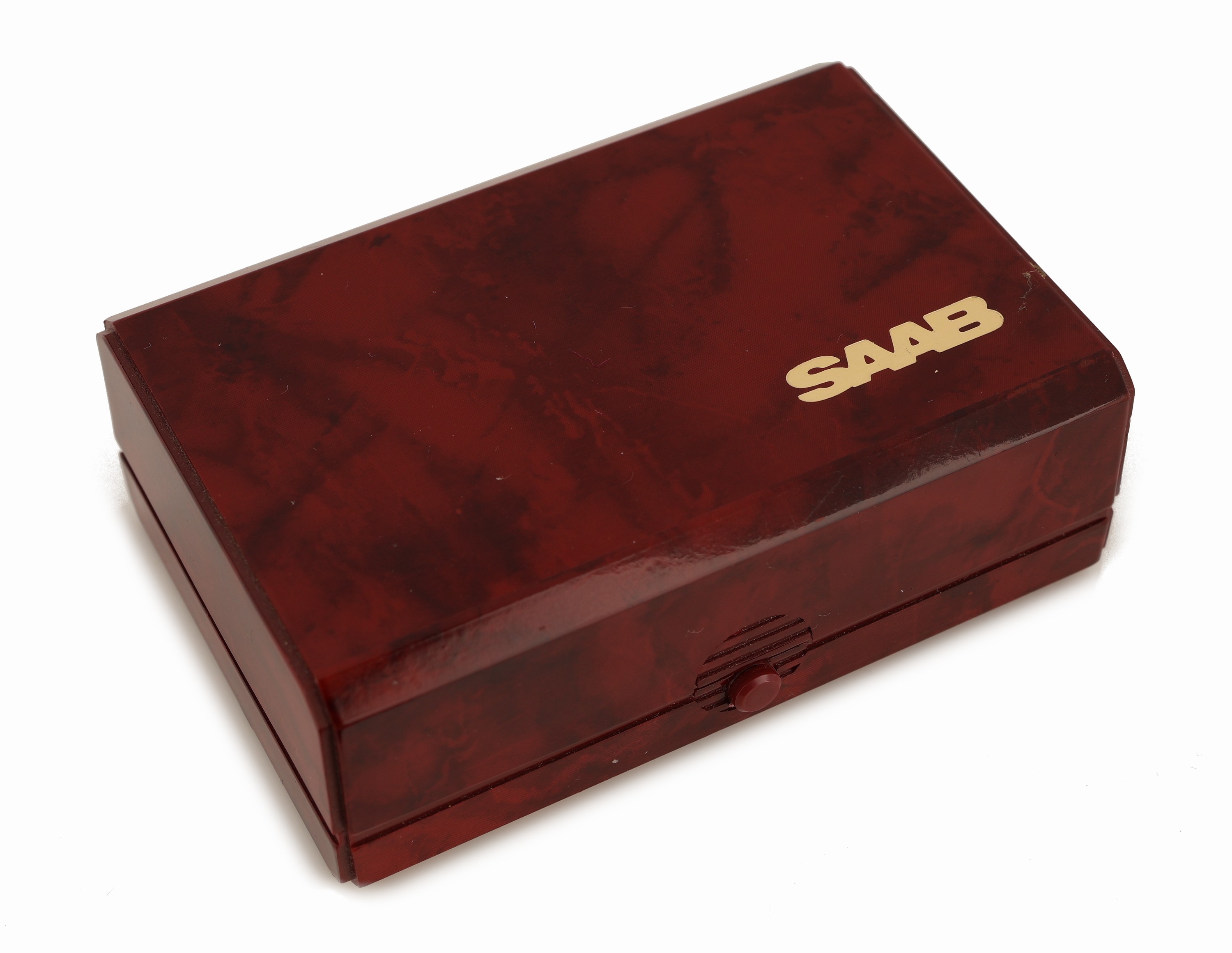 Detail b: Paar SAAB Manschettenknöpfe, 925er Silber, Schweden 1990, Werbe- bzw. Jubiläumsgeschenk, außergewöhnliche Gestaltung, rs. mit SAAB- Schriftzug, ...