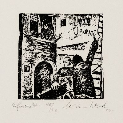 Image 26963978 - Christian Schad, 1894 Miesbach-1982 Stuttgart, Holzschnitte: "Eifersucht" ...