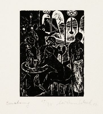 26963978a - Christian Schad, 1894 Miesbach-1982 Stuttgart, Holzschnitte: "Eifersucht" ...