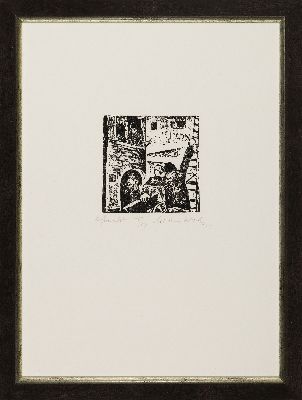26963978k - Christian Schad, 1894 Miesbach-1982 Stuttgart, Holzschnitte: "Eifersucht" ...