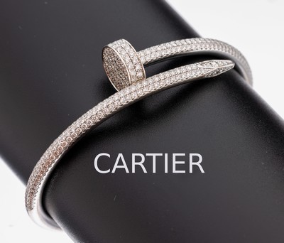Image 18 kt Gold CARTIER Brillant-Armreif, WG 750/000, Modell Juste un Clou, z.T. bes. mit ...