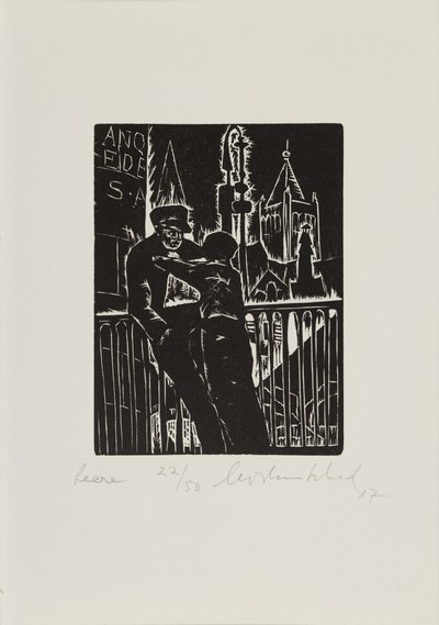 26963987a - Christian Schad, 1894 Miesbach-1982 Stuttgart, , 3 Holzschnitte: ´Dompteuse´ 1915 bez. ...