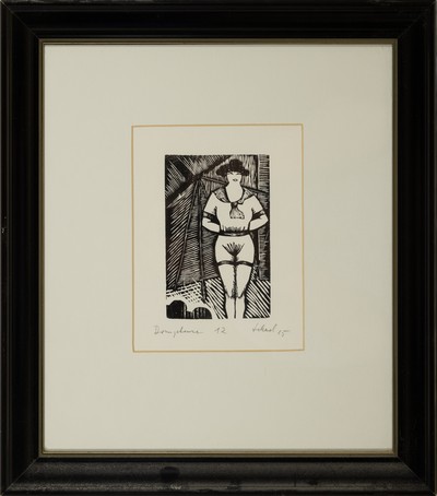 26963987b - Christian Schad, 1894 Miesbach-1982 Stuttgart, , 3 Holzschnitte: ´Dompteuse´ 1915 bez. ...