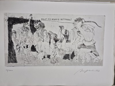 26963998h - Mappenwerk ´Salut für Heinrich Hoffmann´, Frankfurt a.M. 1977, Mappe mit 6 ...
