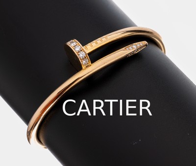 Image 18 kt Gold CARTIER Brillant-Armreif, RoseG 750/000, Serie Juste un Clou, Kopf und ...