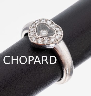 Image 26964063 - 18 kt Gold CHOPARD Brillant-Ring, WG 750/000, aus der Serie Happy Diamonds, Brillanten, ...