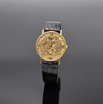 Image 26964072 - CHOPARD seltene, feine und aufwändig skelettierte Armbanduhr in GG 750/000, ...