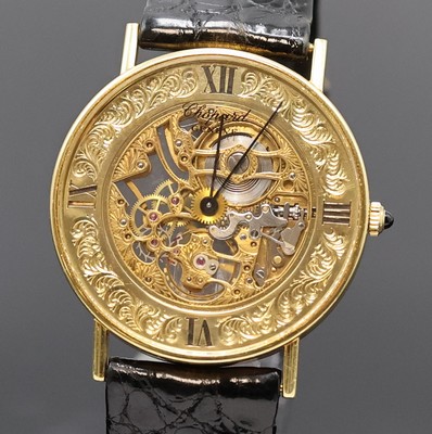 26964072a - CHOPARD seltene, feine und aufwändig skelettierte Armbanduhr in GG 750/000, ...