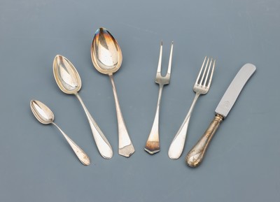 Image 26964099 - 23-tlg. Besteck, Österreich/Wien, 1872-1922, 800er Silber, schlichtes Design, ...