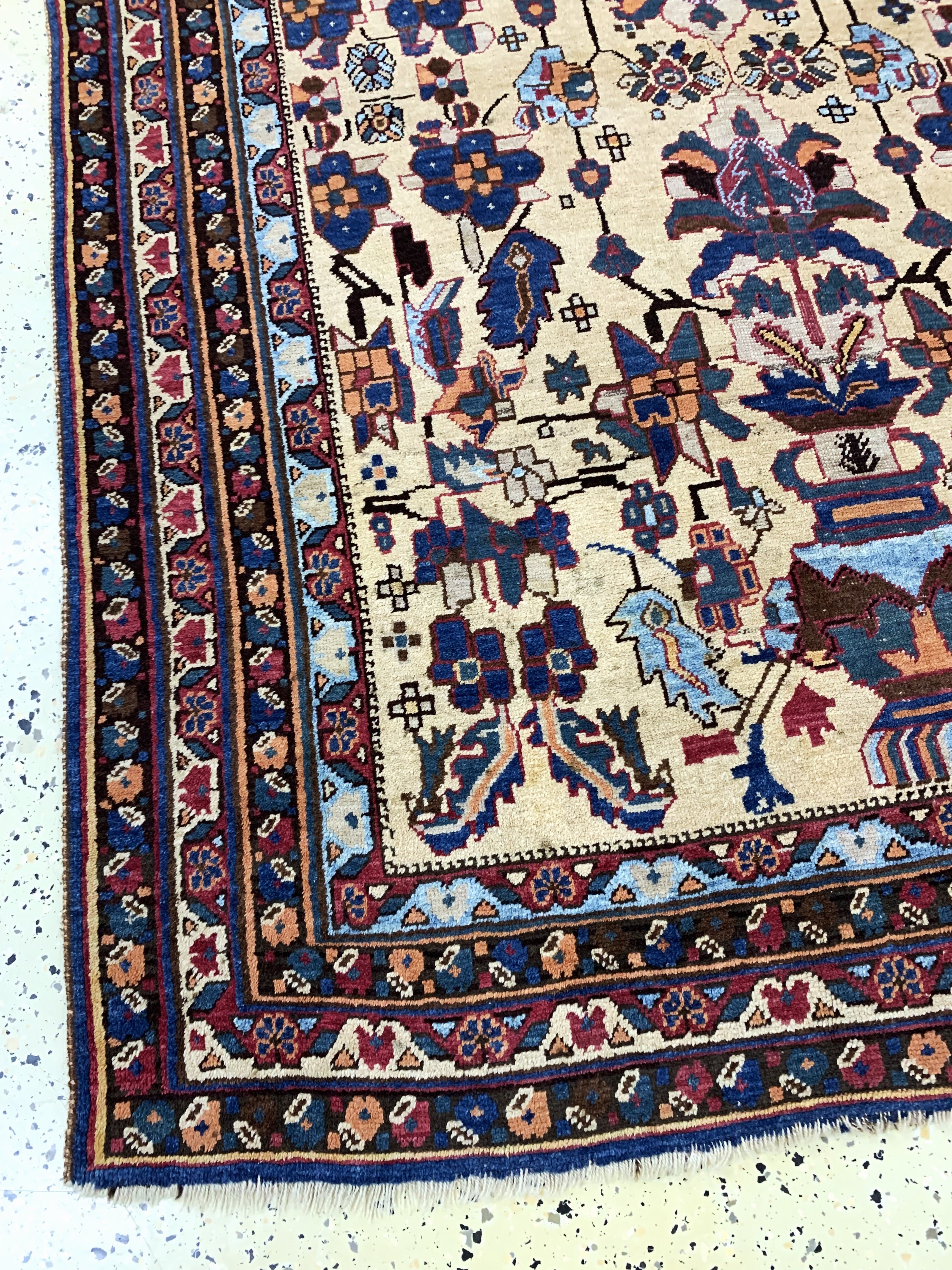 Detail b: Afschar antik, Persien, um 1900, Wolle auf Wolle, ca. 195 x 140 cm, EHZ: 2-3