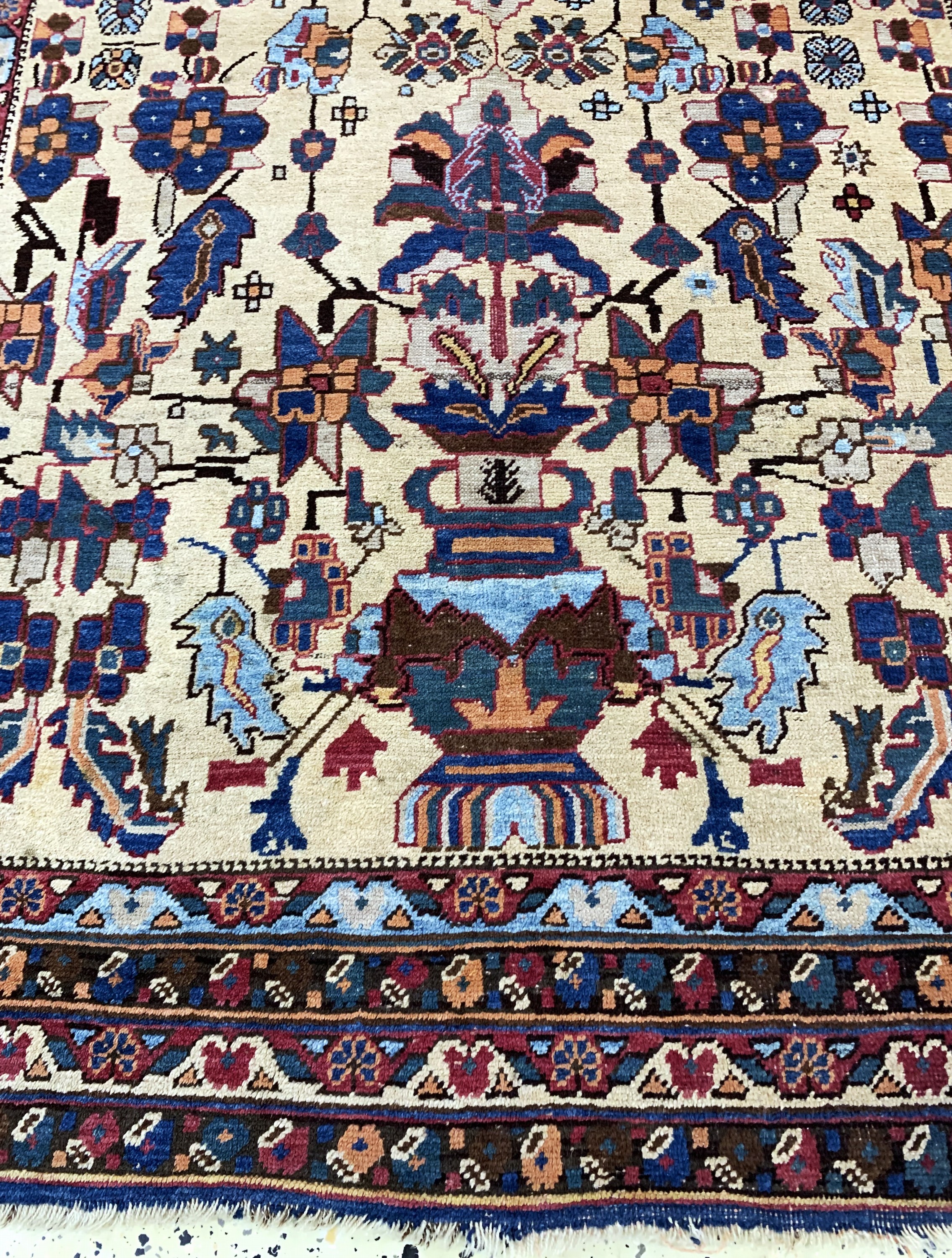Detail c: Afschar antik, Persien, um 1900, Wolle auf Wolle, ca. 195 x 140 cm, EHZ: 2-3