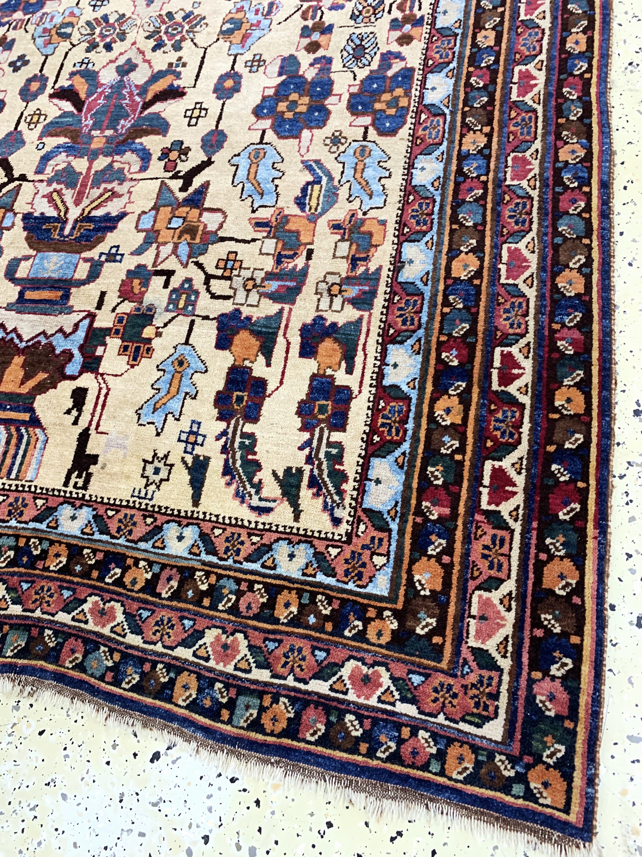 Detail d: Afschar antik, Persien, um 1900, Wolle auf Wolle, ca. 195 x 140 cm, EHZ: 2-3